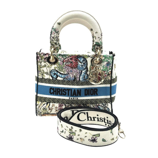 Christian Dior Dior 2-way handbag, embroidered Lady canvas, multicolor