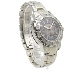 Tiffany & Co. T-57 Chronograph Watch with See-Through Back, Automatic, Stainless Steel, Gray, 0201, TIFFANY Co., Men's — Good