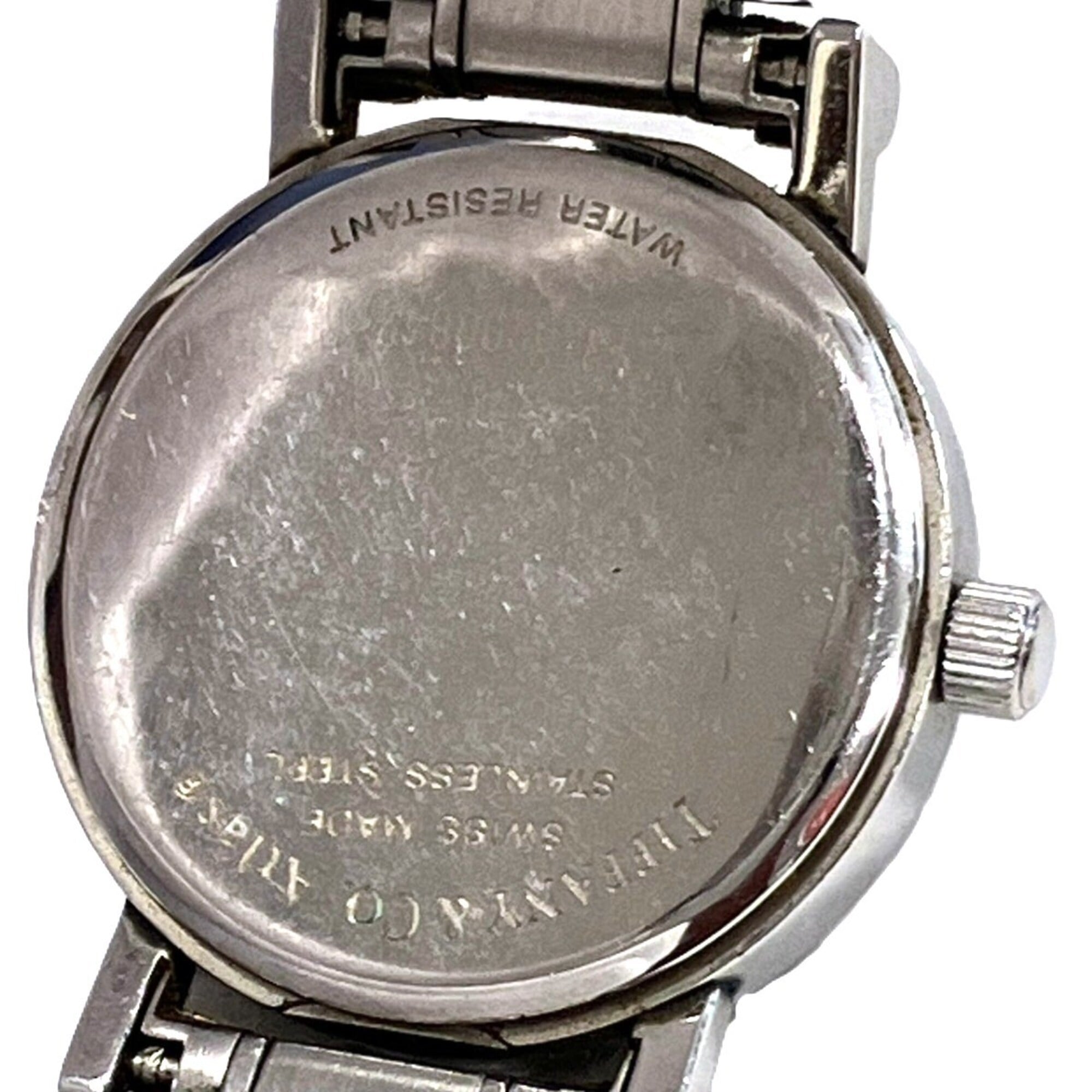 Tiffany & Co. Atlas watch, total weight 51.2g, stainless steel, quartz movement, black dial — Good