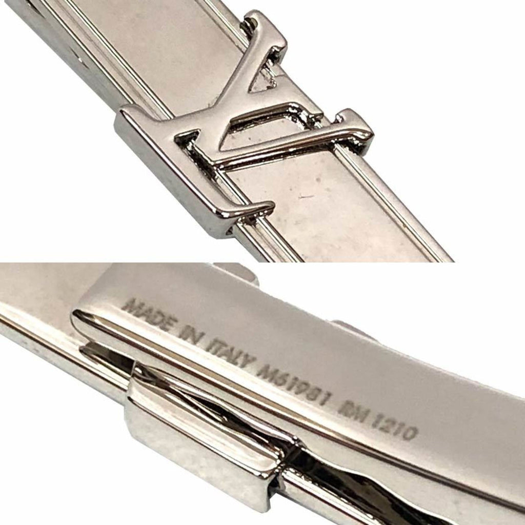 Louis Vuitton Tie Clip M61981 LV Initial Pin Bar Silver Men's