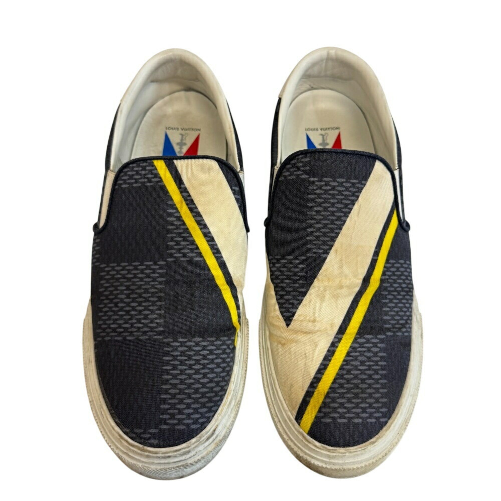 LOUIS VUITTON Louis Vuitton America's Cup 2017 Latitude Sneakers, Navy, Men's, Size 27.5