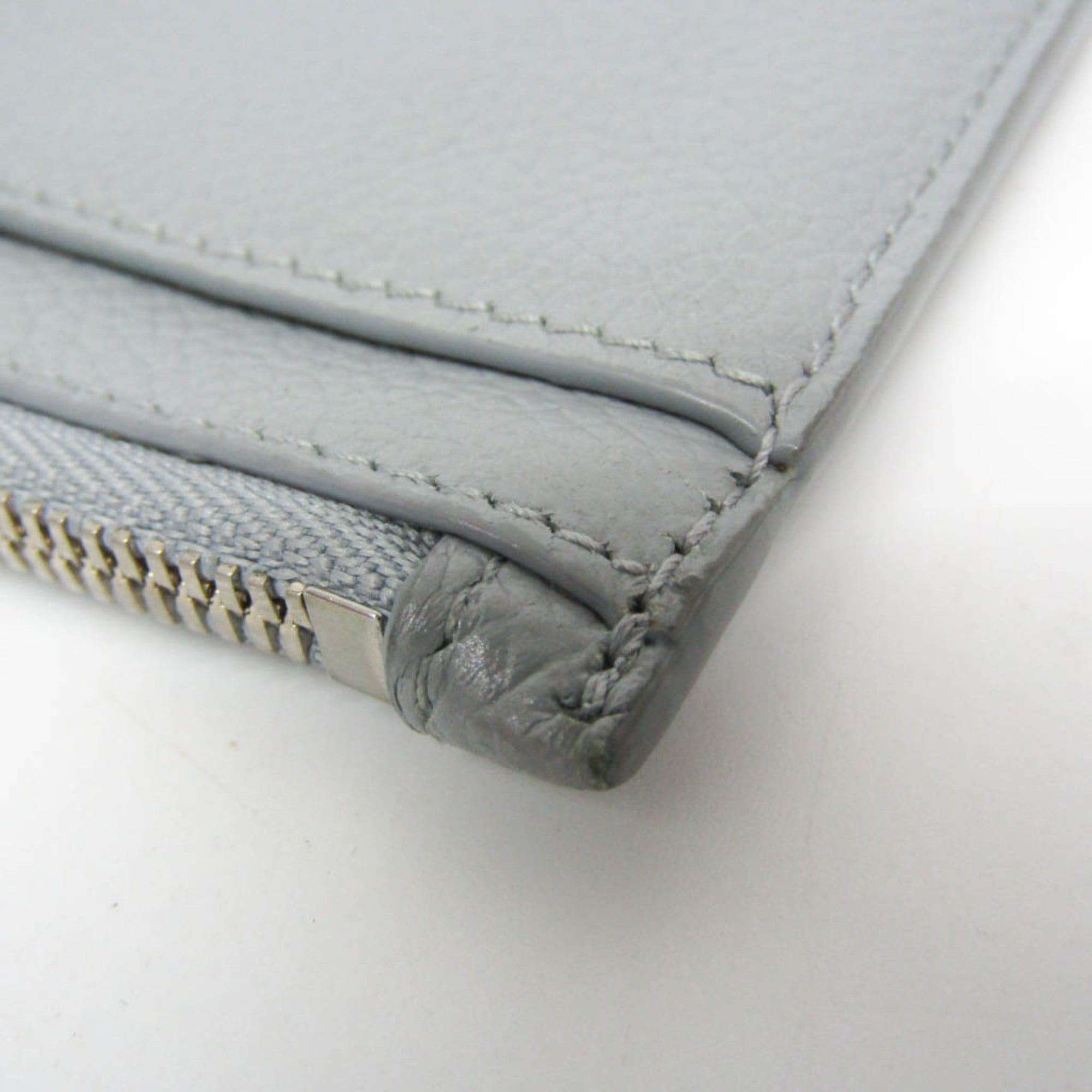 Balenciaga Coin Card Holder 637130 Women,Men Leather Coin Purse/coin Case Gray
