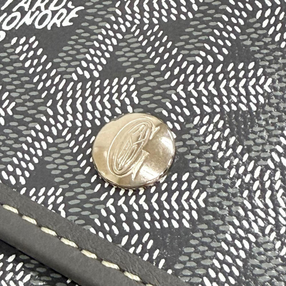 GOYARD Ange PM Tote Bag, Goyardine Canvas with Leather Accents, Comes Pouch, Grey, Made in France, Women's, Includes Dust Bag — Like New