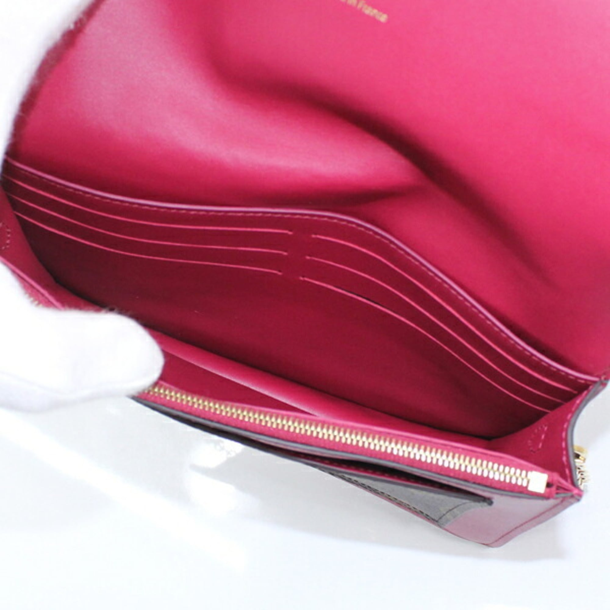 LOUIS VUITTON Chain Wallet Shoulder Bag Monogram Portefeuille Flore M67404 Women's KM3319 — Like New