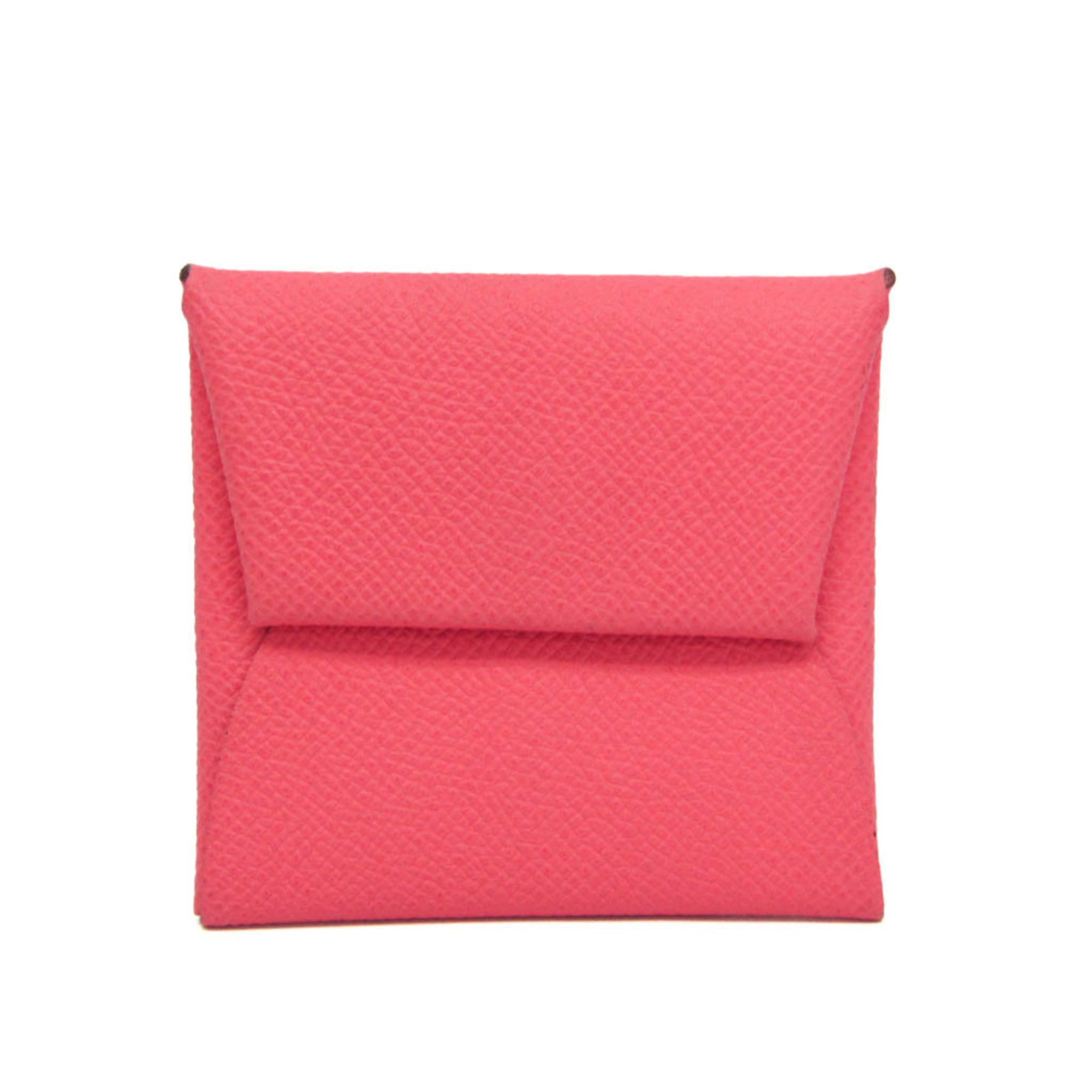 Hermes Bastia Women's Epsom Leather Coin Purse/coin Case Pink