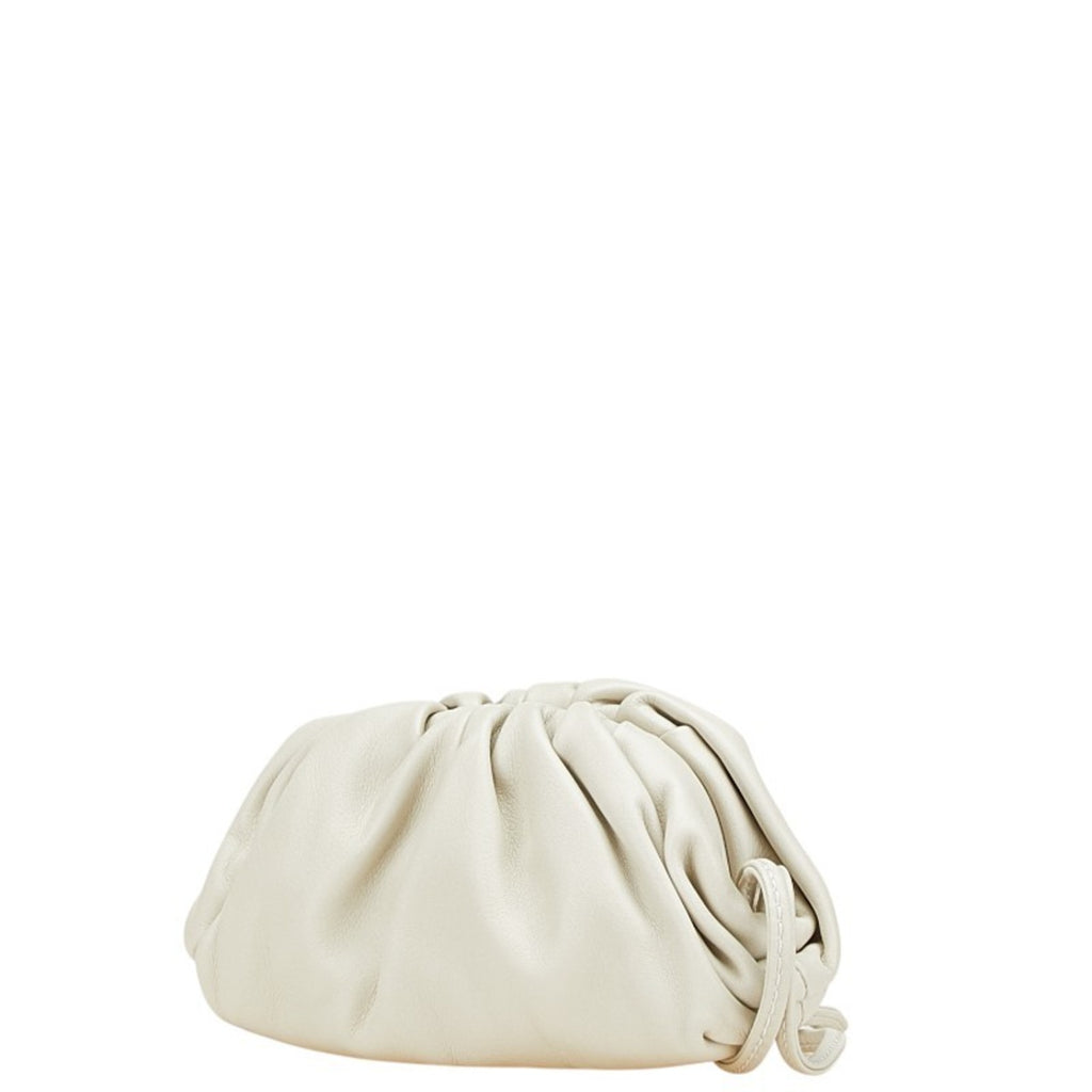 Bottega Veneta Mini The Pouch Shoulder Bag in Ivory Leather for Women