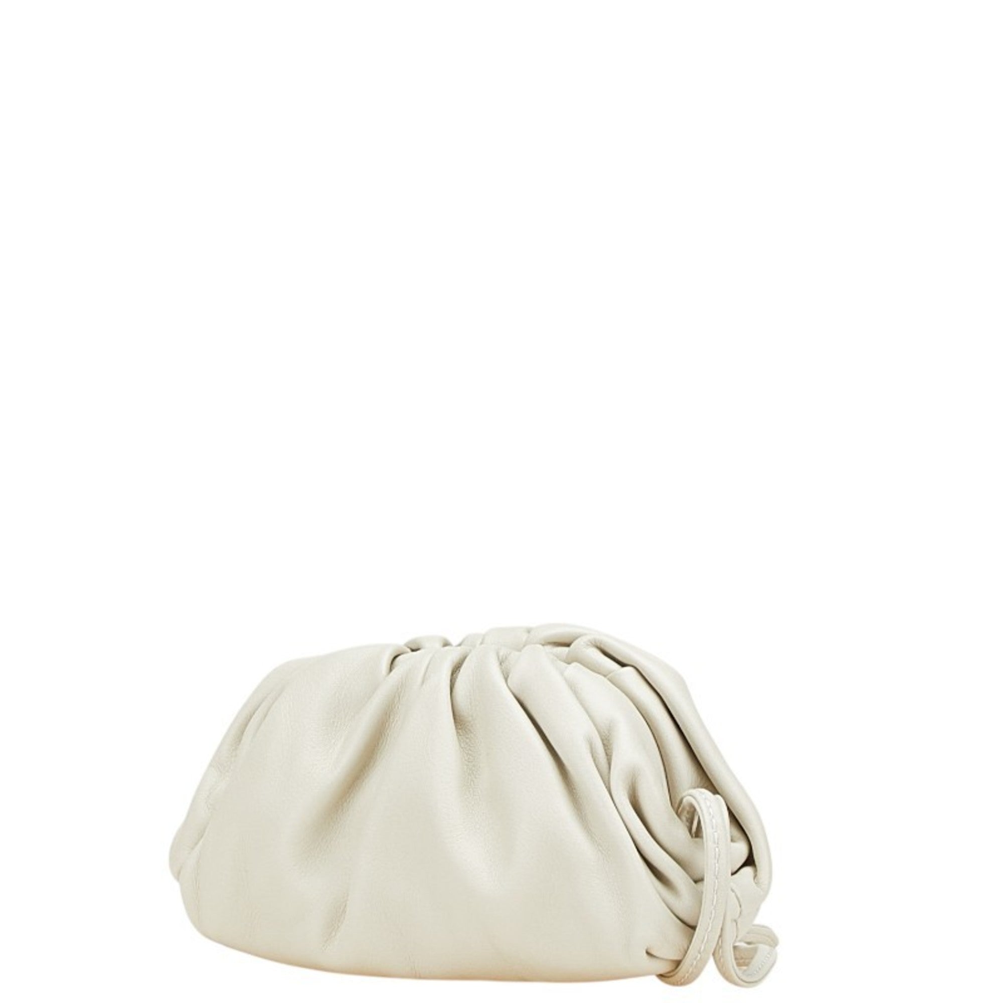Bottega Veneta Mini The Pouch Shoulder Bag in Ivory Leather for Women