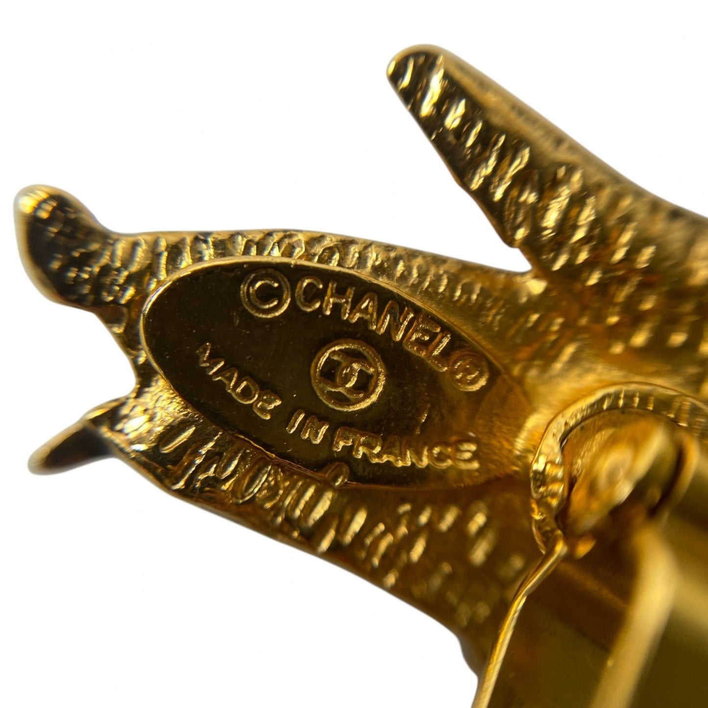 CHANEL Men's Angel Cufflinks, Gold, Vintage