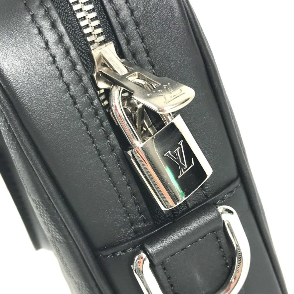 LOUIS VUITTON N40444 Damier Infini Porte Documents Voyage PDV Bag 2-Way Shoulder Handbag Business Leather Men's Women's Onyx Black — Like New