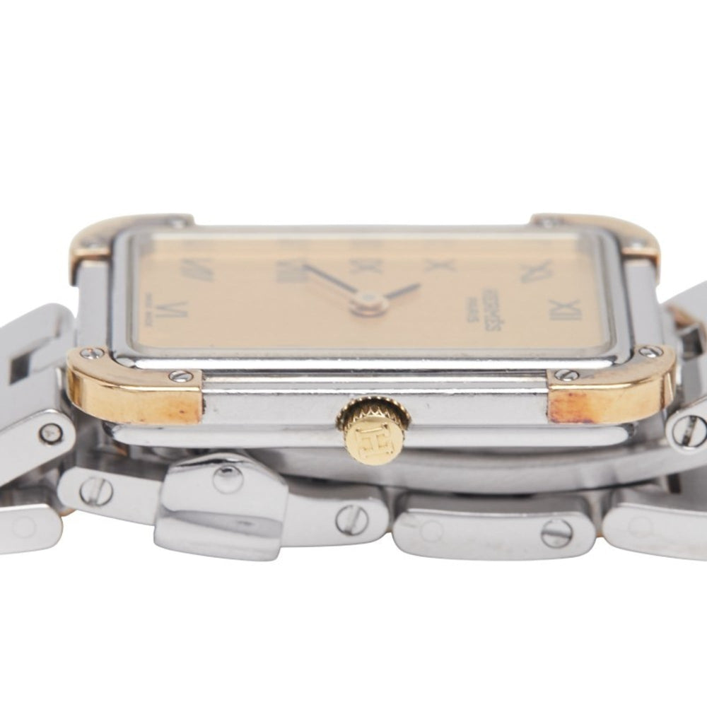 Hermès Cloiseur Watch CR1.220 Quartz Gold Dial Stainless Steel Plated Women's HERMES — Good