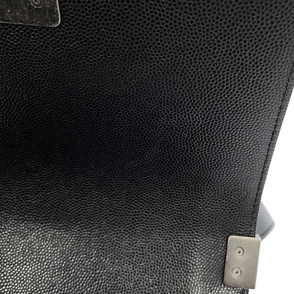 Chanel Chain Shoulder Bag Matelassé Coco Mark Boy Small Caviar Skin A67085 CHANEL Black Handbag Women's — Like New