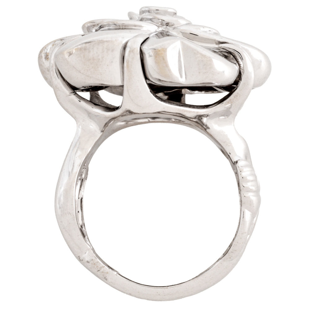 CHANEL Camellia Ring, 18K White Gold (18.4g) — Like New