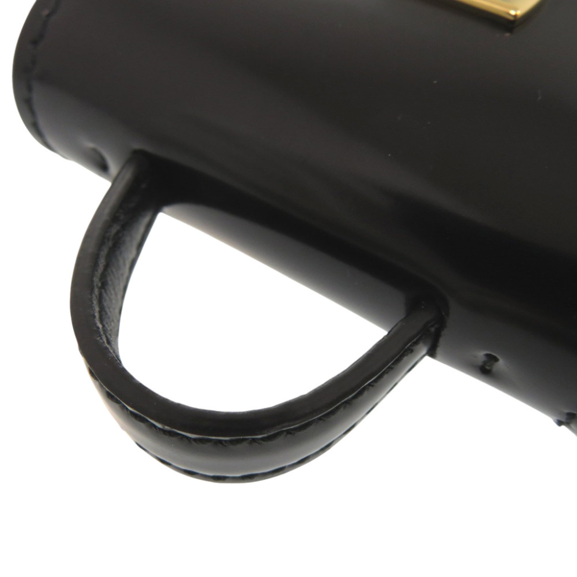 Salvatore Ferragamo Mini Gancini JL22-0487 Leather Black Chain Shoulder Bag 1475Salvatore — Like New