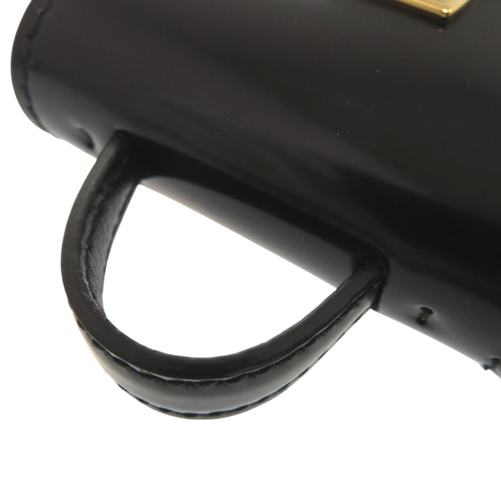 Salvatore Ferragamo Mini Gancini JL22-0487 Leather Black Chain Shoulder Bag 1475Salvatore — Like New