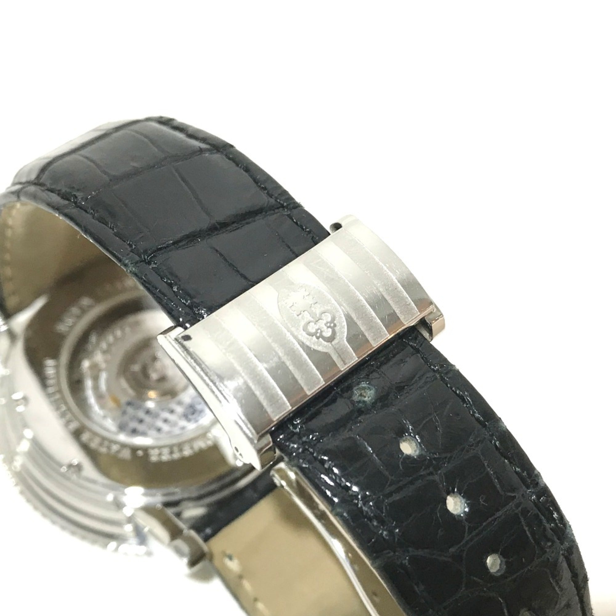 Corum 983.201.20 Back scale Automatic Wristwatch Silver Black belt — Very Good