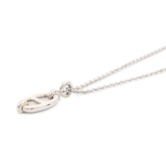 Hermes Necklace Pendant Mini Maillon PM HERMES White NECKLACE — Like New
