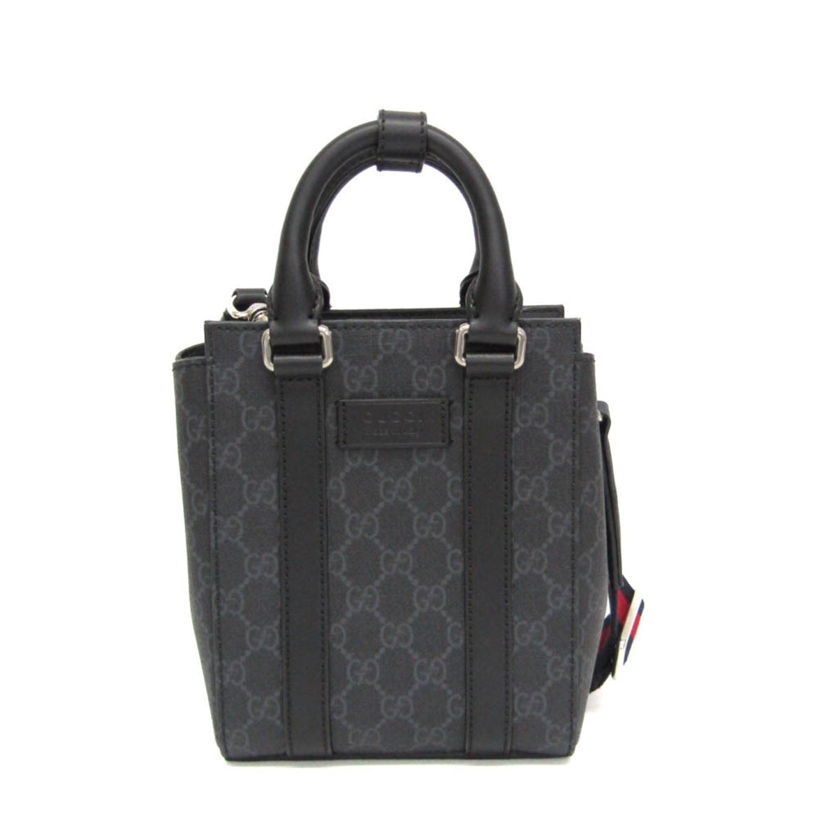 Gucci 696010 Men,Women GG Supreme,Leather Handbag,Shoulder Bag Black — Like New