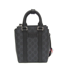 Gucci 696010 Men,Women GG Supreme,Leather Handbag,Shoulder Bag Black — Like New