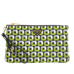 Like New Prada Nylon Green Handbag Pouch 1289PRADA — Like New