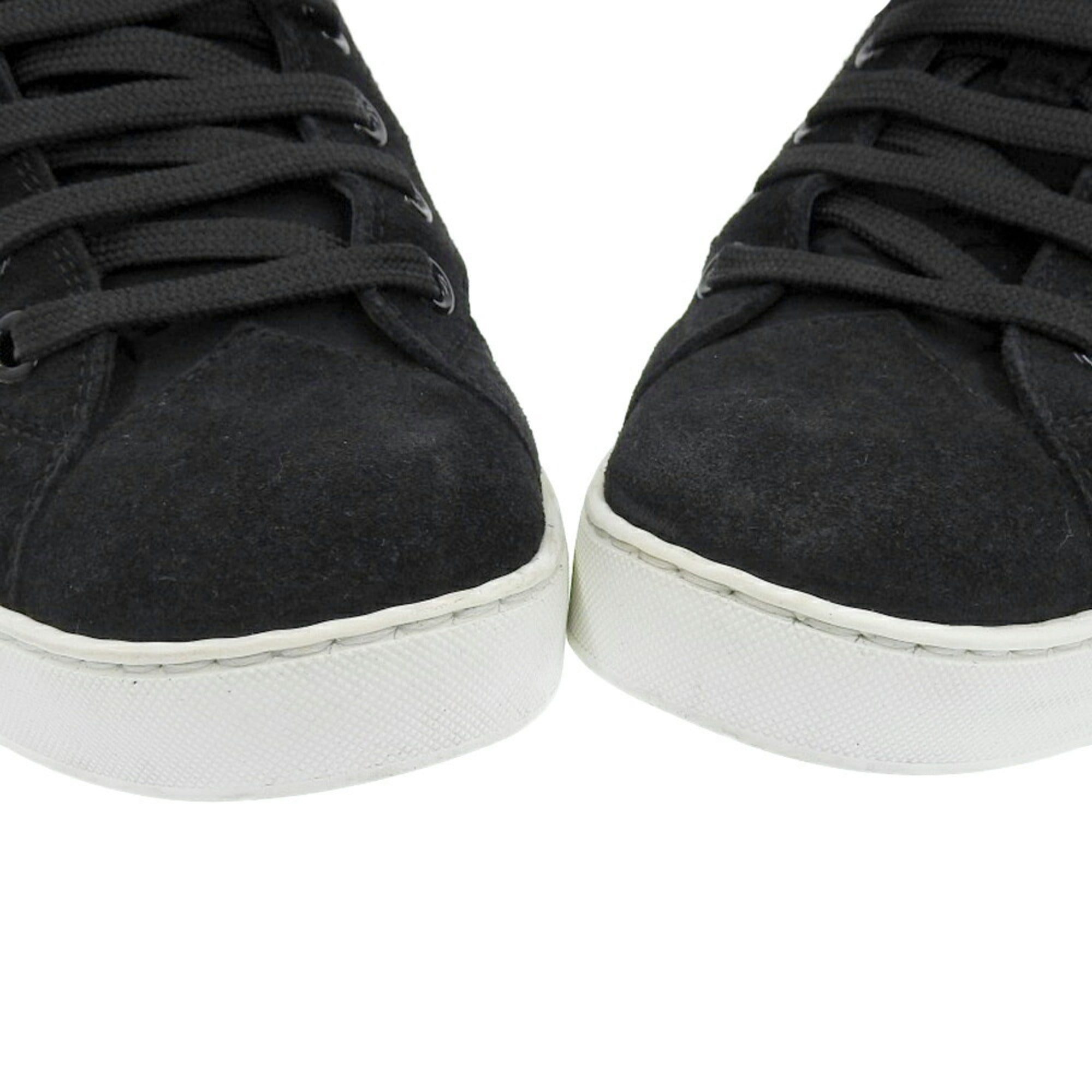 Louis Vuitton Stellar Line Shoes Monogram Embossed Sneakers Approx. 22cm Suede Black