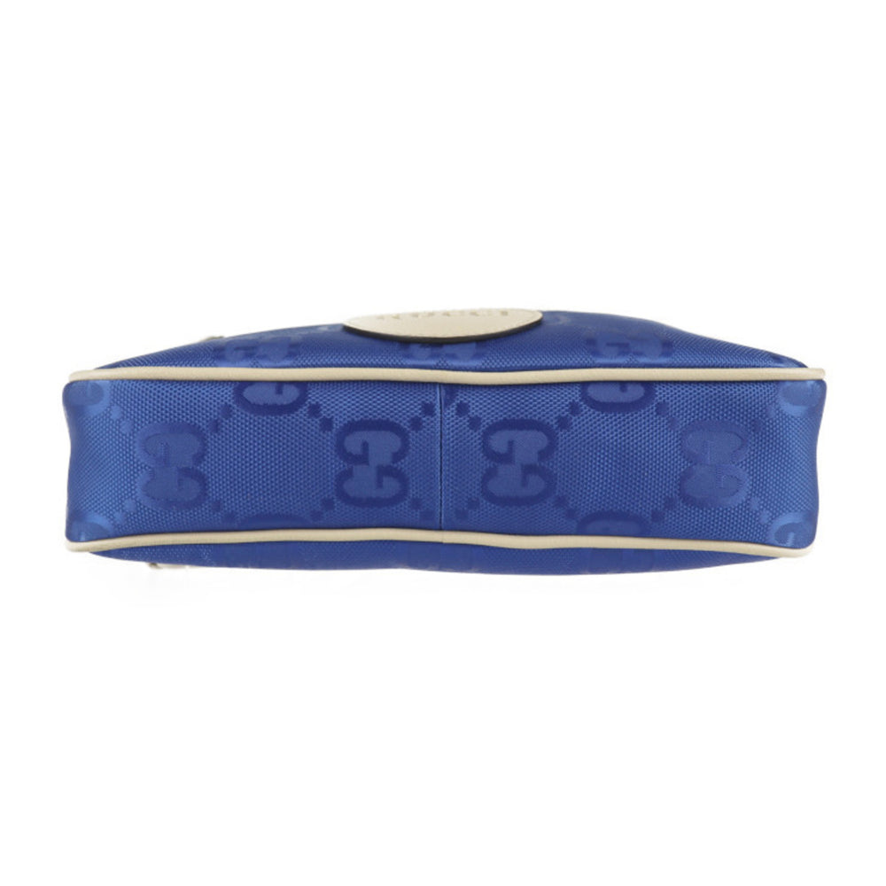 GUCCI Gucci Off The Grid Belt Bag Body 631341 Nylon Leather Blue Beige Pouch Waist One Shoulder Japan Limited — Like New