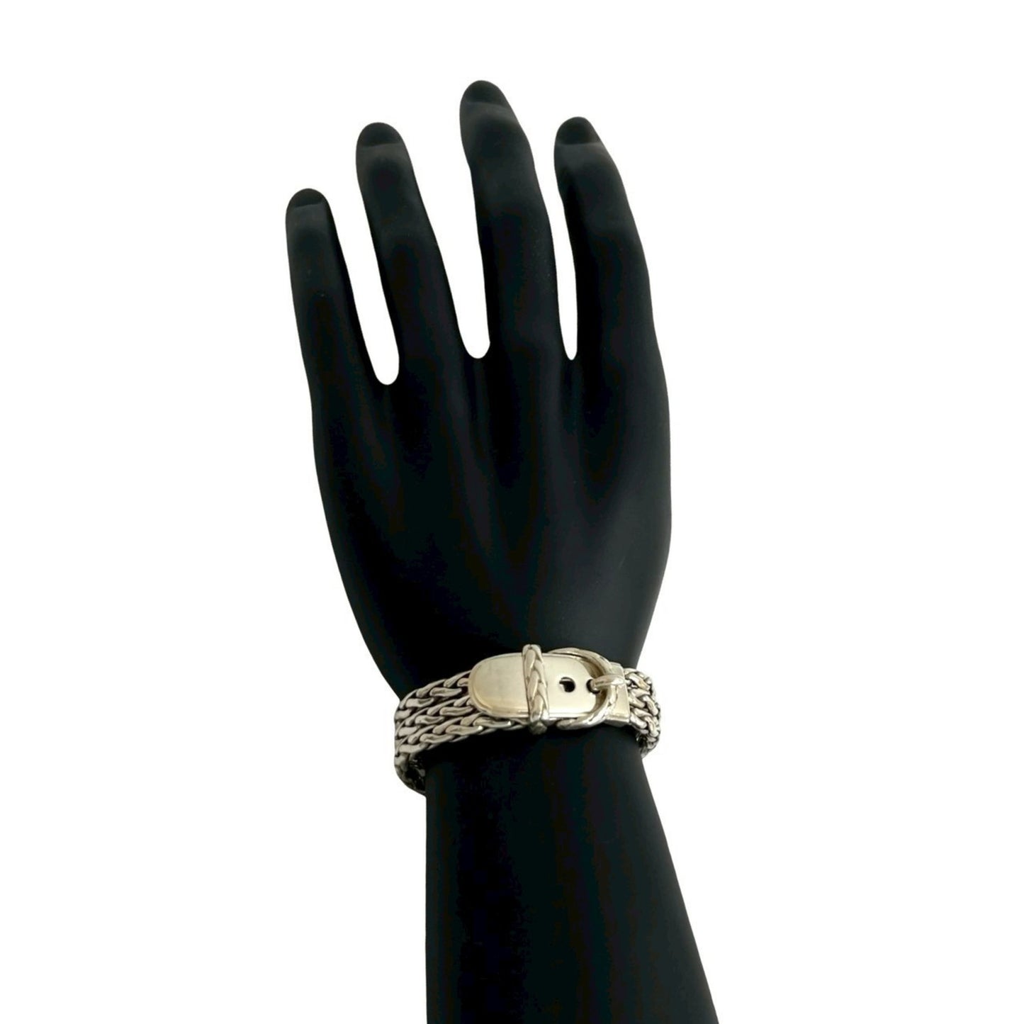 HERMES Diane Silver 925 Chain Belt Bracelet Bangle 34974