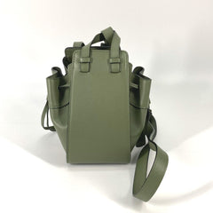 LOEWE Hammock Drawstring Bag, Mini Handbag/Shoulder Leather, Women's, Khaki, Like New — Like New