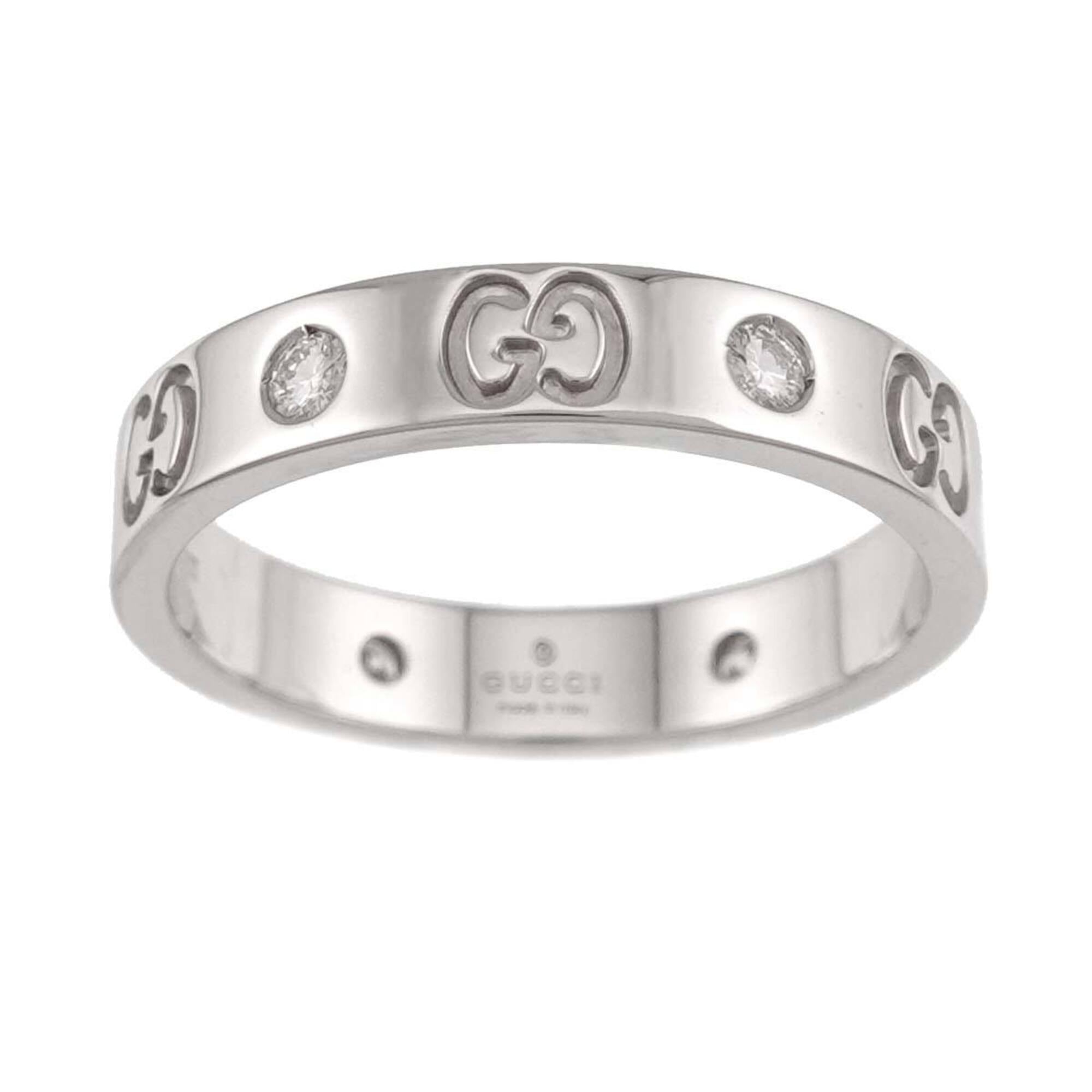 Gucci Icon #17 Ring with Diamonds, 18K White Gold (750) — Like New