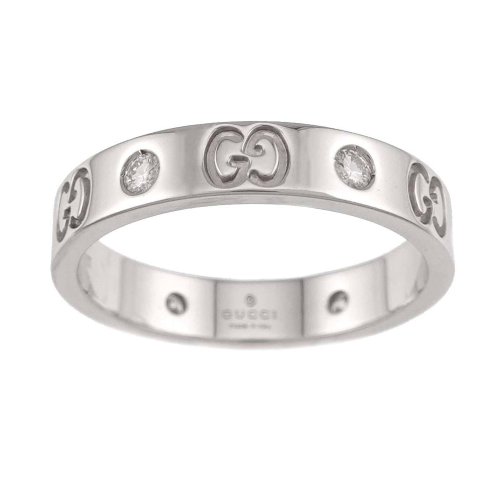 Gucci Icon #17 Ring with Diamonds, 18K White Gold (750) — Like New