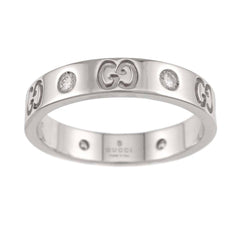 Gucci Icon #17 Ring with Diamonds, 18K White Gold (750) — Like New