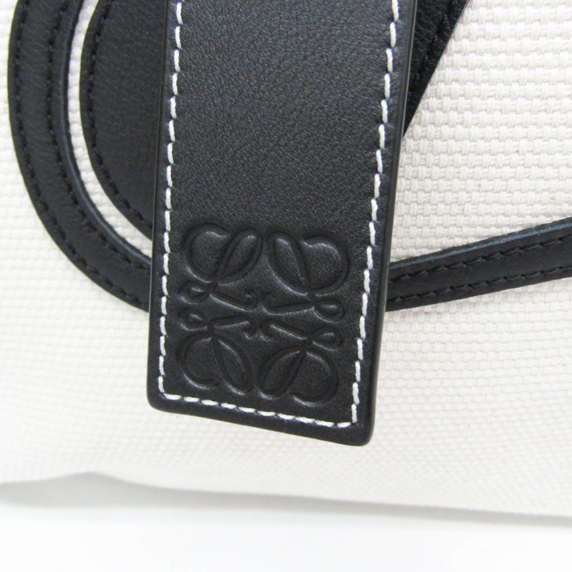 Loewe Paula's Ibiza Women,Men Canvas,Leather Tote Bag Black,Off-white — Like New