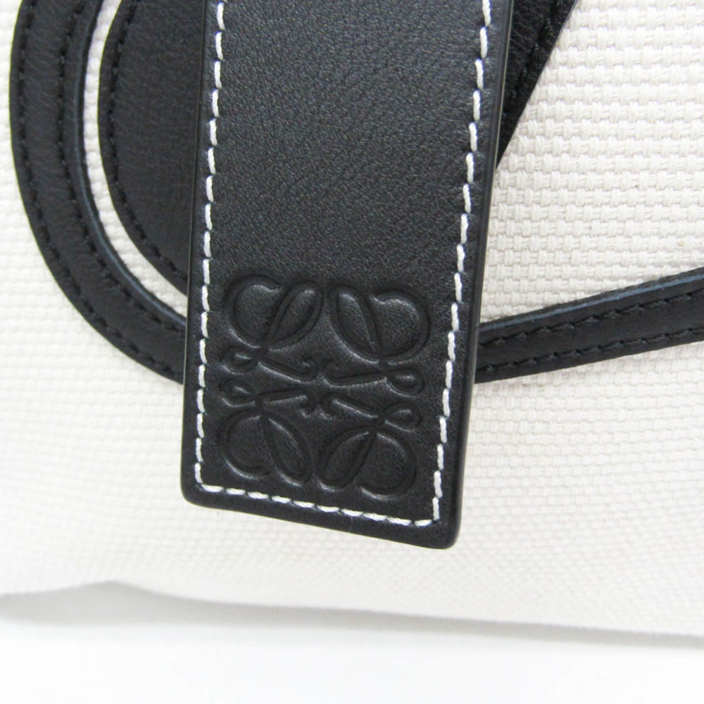 Loewe Paula's Ibiza Women,Men Canvas,Leather Tote Bag Black,Off-white — Like New