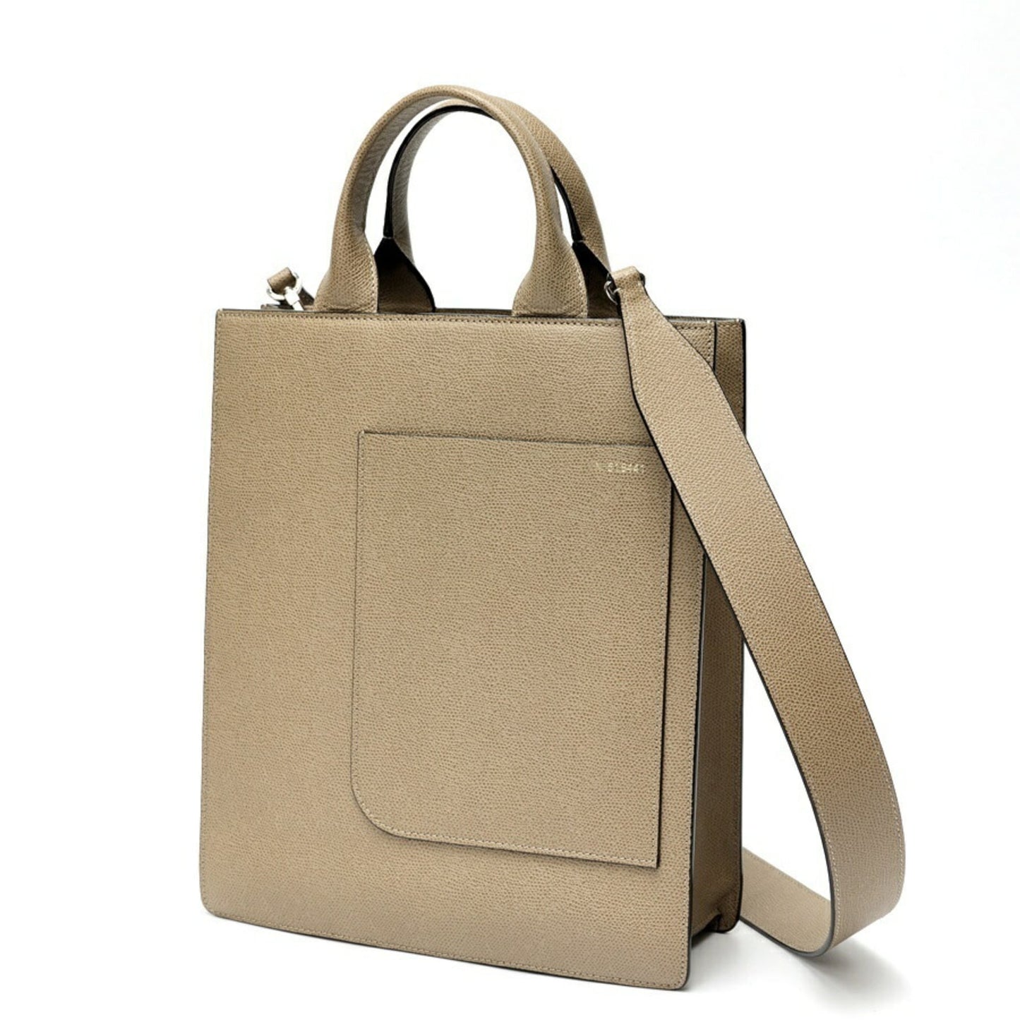 Valextra Boxy Small Tote Bag Soft Calfskin Greige E-158532