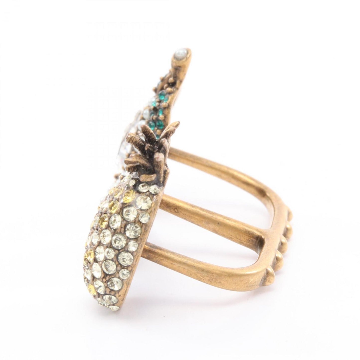 Gucci ring in gold-plated GP (faux pearl and rhinestone) for women multicolored gold.