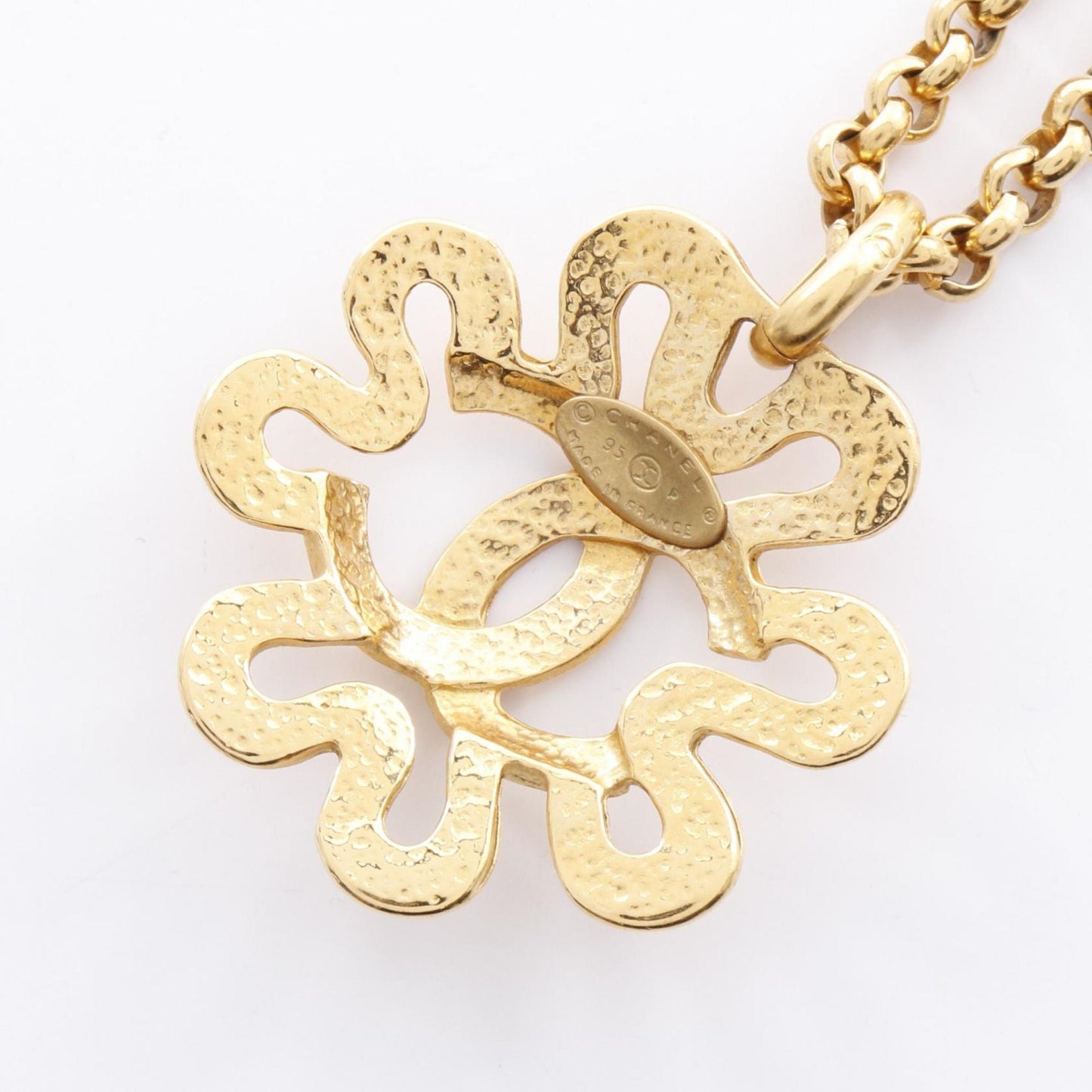 CHANEL Coco Mark Necklace GP (Gold Plated) Women's Gold