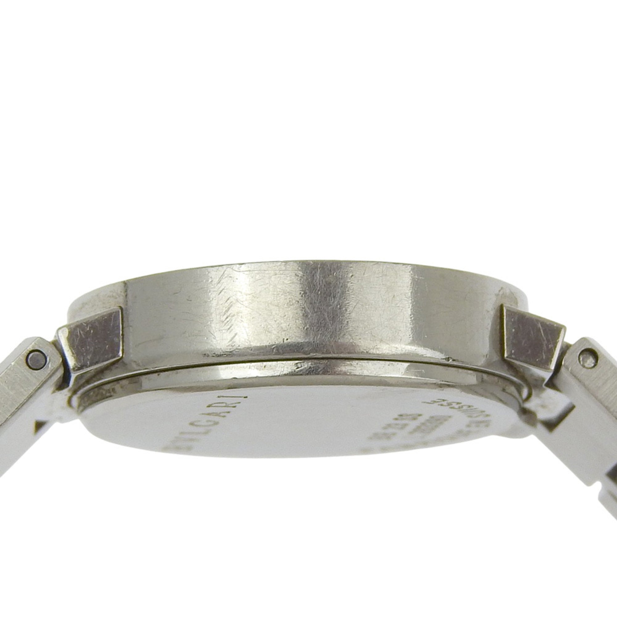 BVLGARI Wristwatch BB23SS Stainless Steel Quartz Analog Display Black Dial Women's — Good