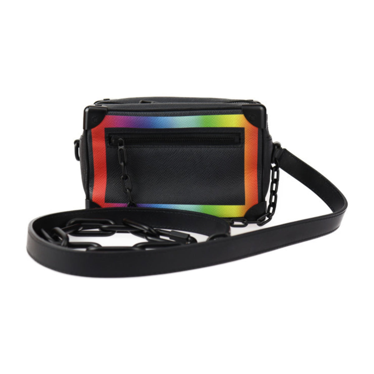 LOUIS VUITTON Louis Vuitton Mini Soft Trunk Taiga Shoulder Bag M30351 Leather Black Rainbow Pochette 2412063010061R1 — Like New