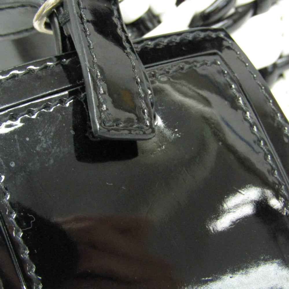Balenciaga Bistro XXS 678028 Women's Leather Handbag,Shoulder Bag Black,White — Like New