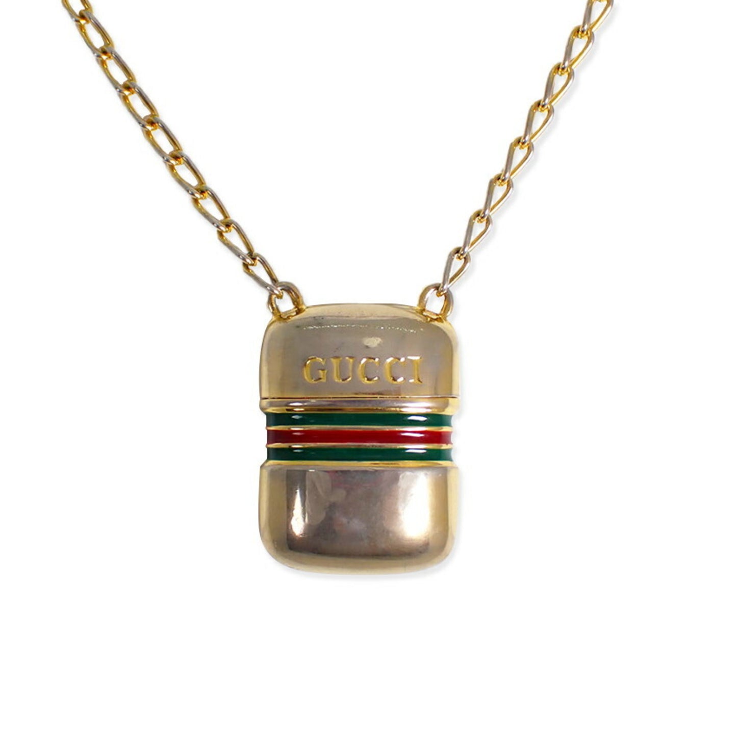 GUCCI Gucci Jelly Line Bottle Motif Case-Shaped Pendant Necklace
