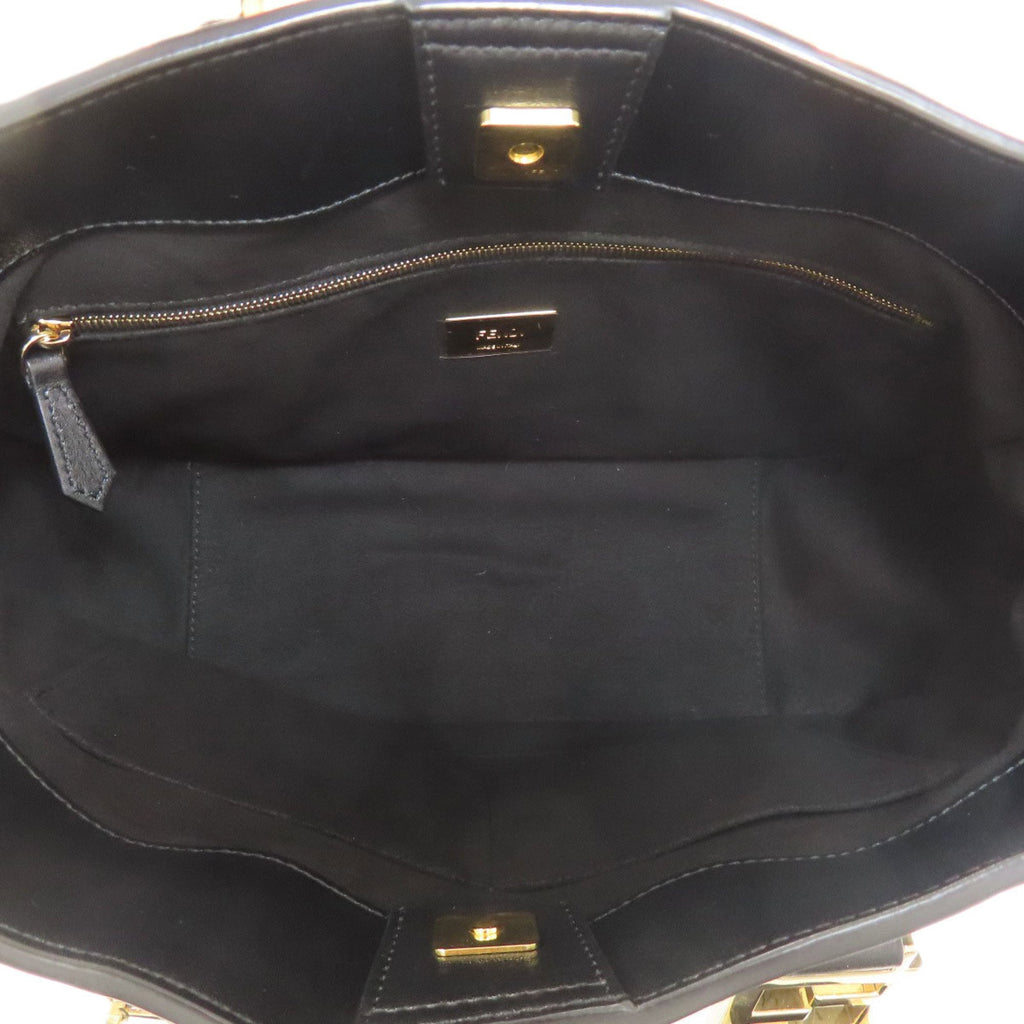 Fendi logo handbag leather women's FENDI