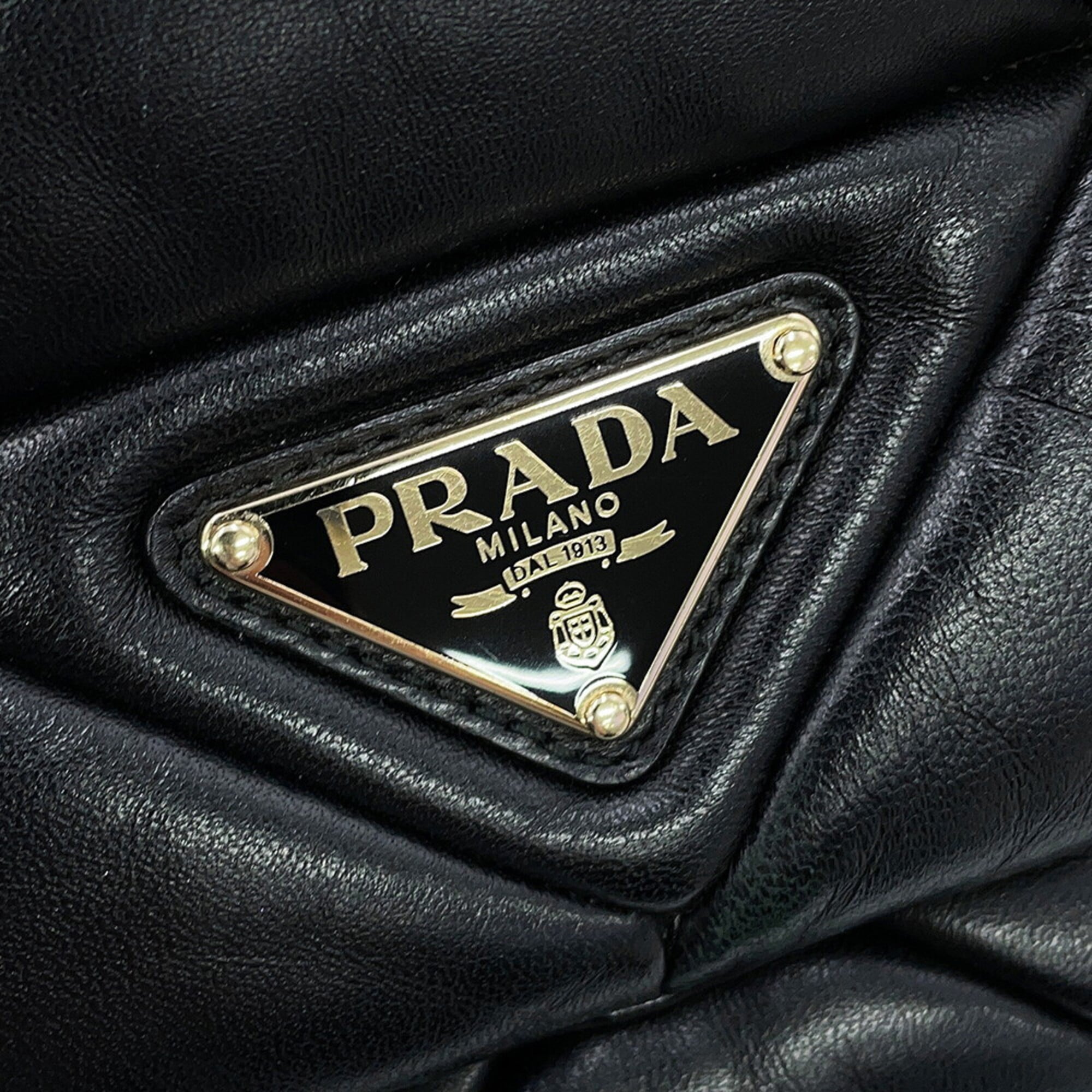 Prada Handbag System Patchwork Leather 1BD291 PRADA Black — Like New