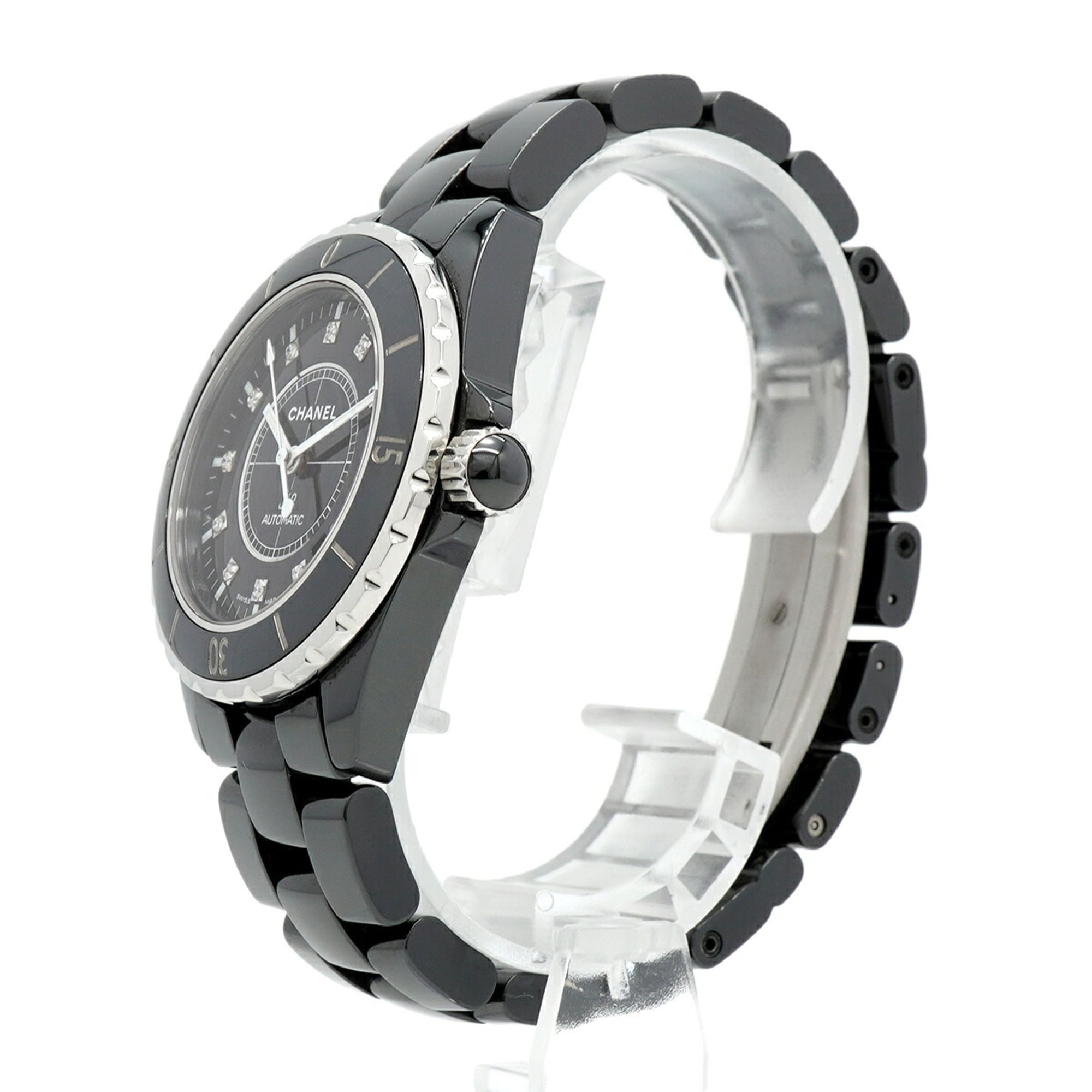 Chanel J12 Diamond H1626 Black Dial Men's Watch — Good