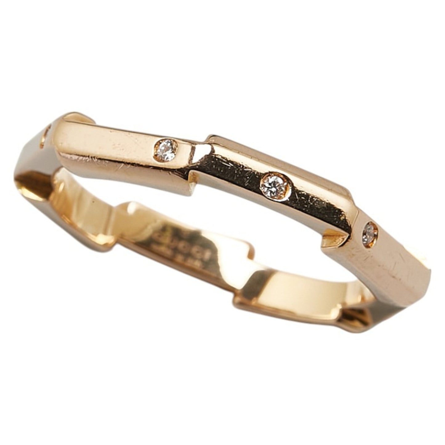 Gucci Link to Love Mirror Diamond Ring, #9, 18K Pink Gold, Women's