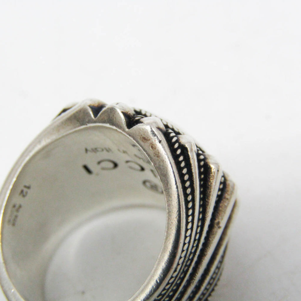 Gucci Interlocking G 728399 Silver Fashion Band Ring Silver — Like New