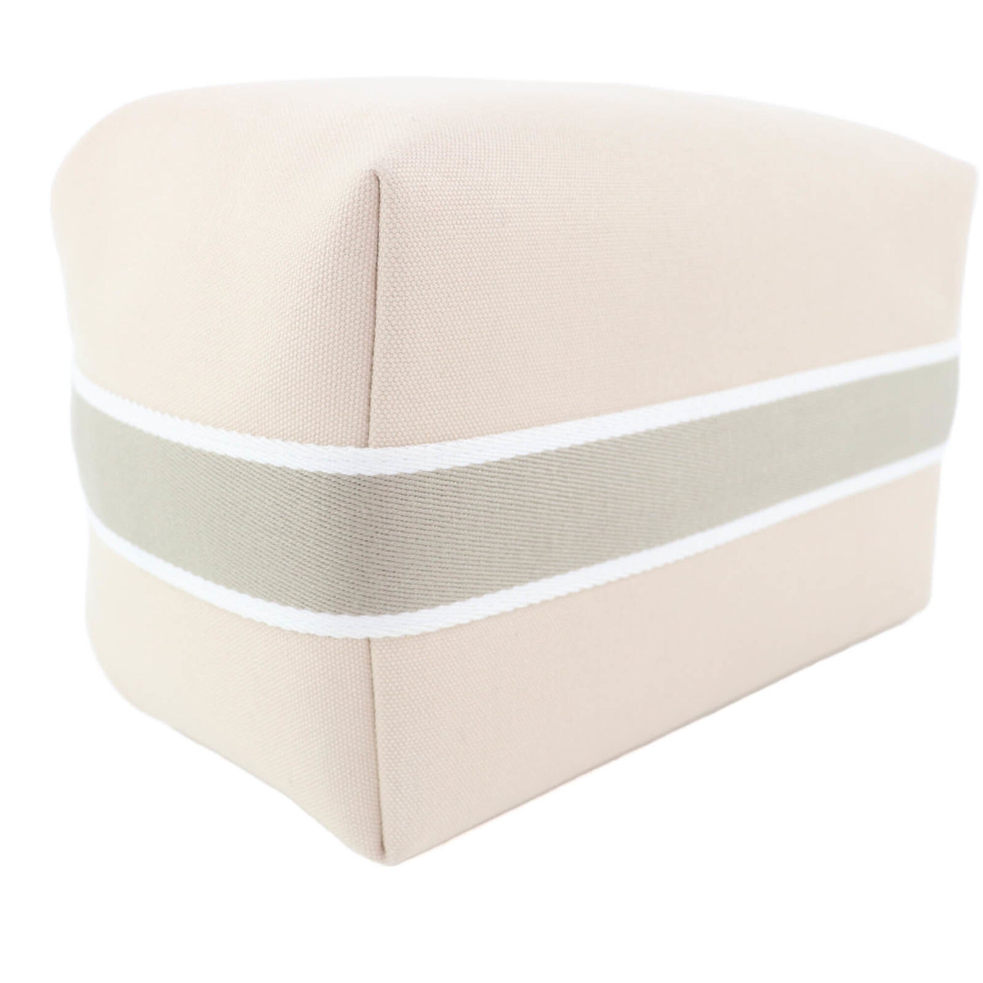HERMES Bride-à-Brac GM 100% Cotton H Logo Sellier Button Handbag Pouch Ivory Made in France Women's — Like New