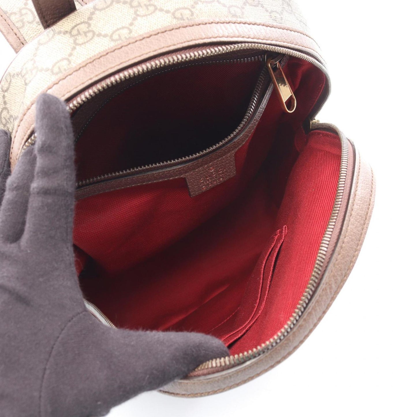 Gucci x Disney Donald Duck GG Supreme Rucksack, Coated Canvas and Leather, Women's, Beige, Brown, Multicolor, 552884