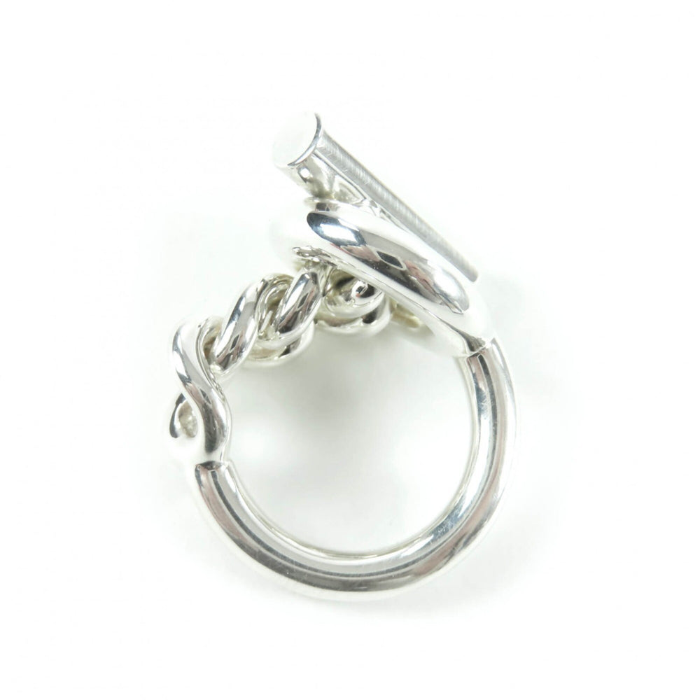 HERMES Croisette Ring, AG925, 2023 model, Silver, Size 51 (equivalent to Japanese size), with box, Made in Italy, Weight: 16.5g, Women's — Like New