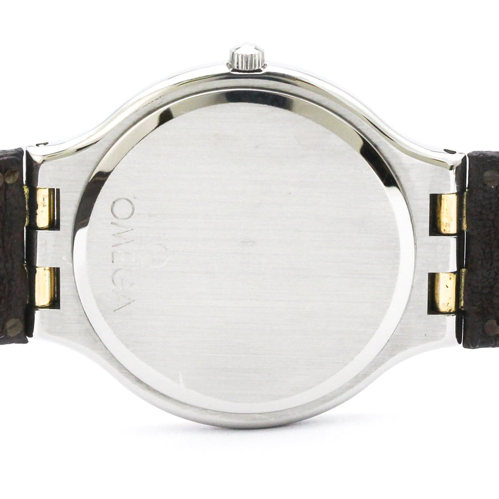 OMEGA De Ville Symbol K18 Gold Steel Quartz Mens Watch 196.0316 Polished — Very Good
