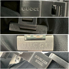 GUCCI GG Logo Stainless Steel Quartz Wristwatch, Silver, 32380 — Good