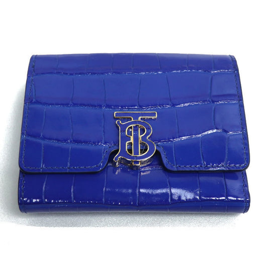 BURBERRY TB Folding Wallet Tri-fold Blue 8073880 Women's
